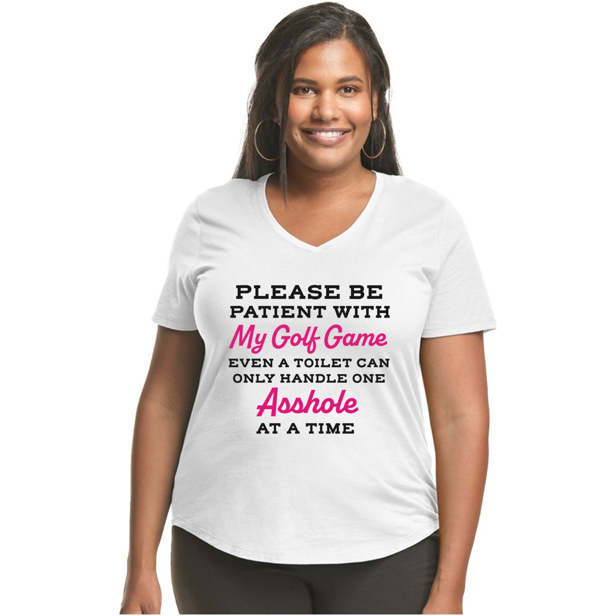Be Patient with my Golf Game - Funny Golf Shirt for Women