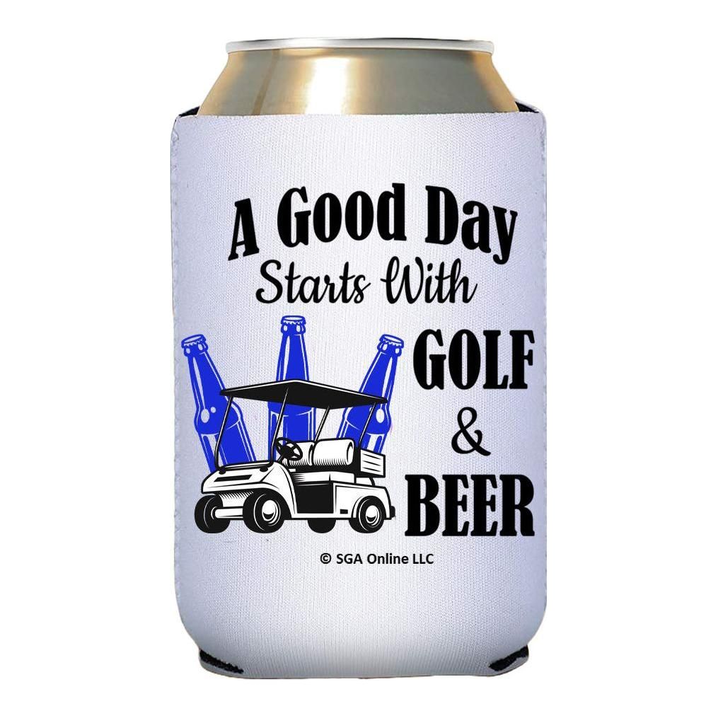 Golf and Beer - Beer Can Coolers