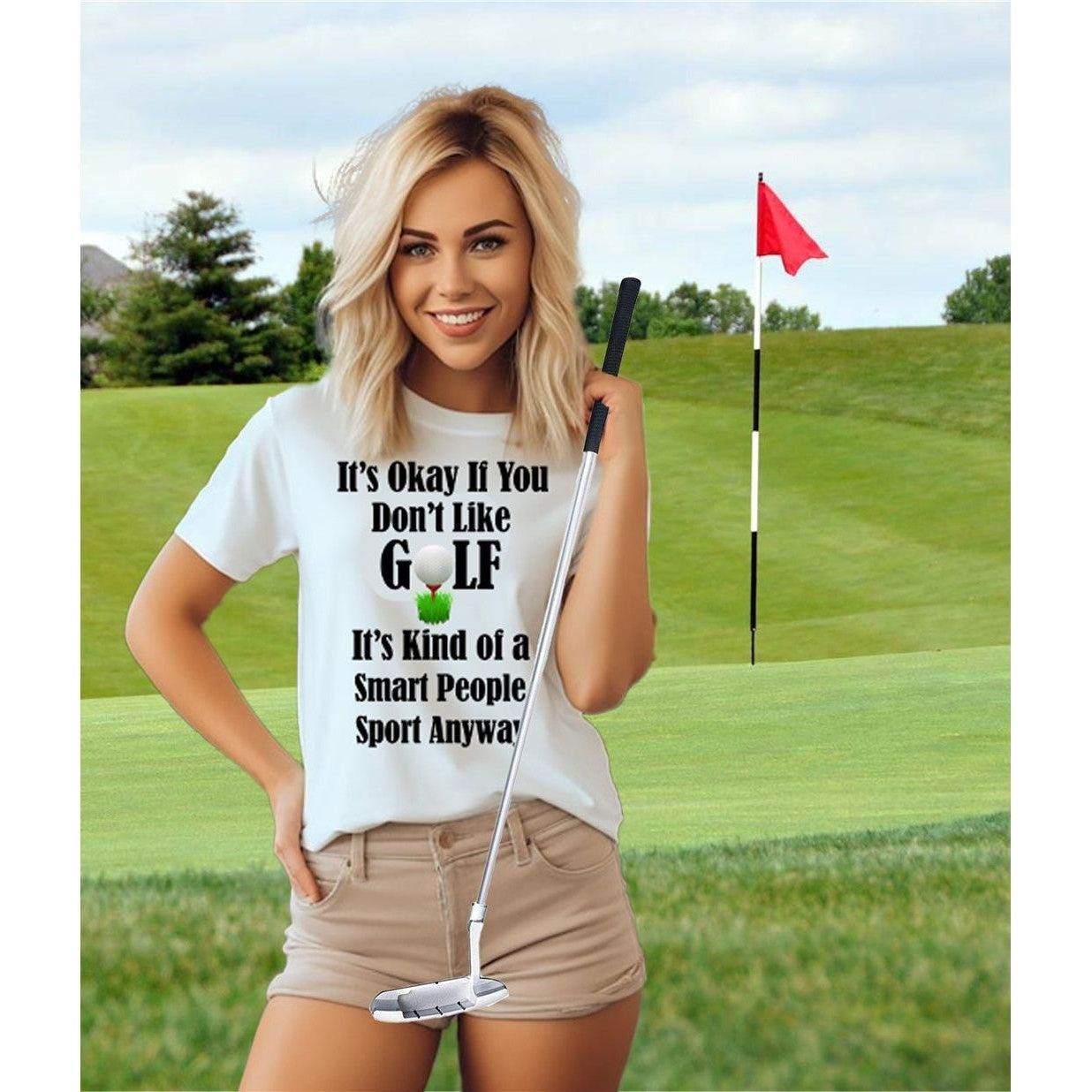 It's Okay If You Don't Like Golf Funny Ladies Golf Shirt