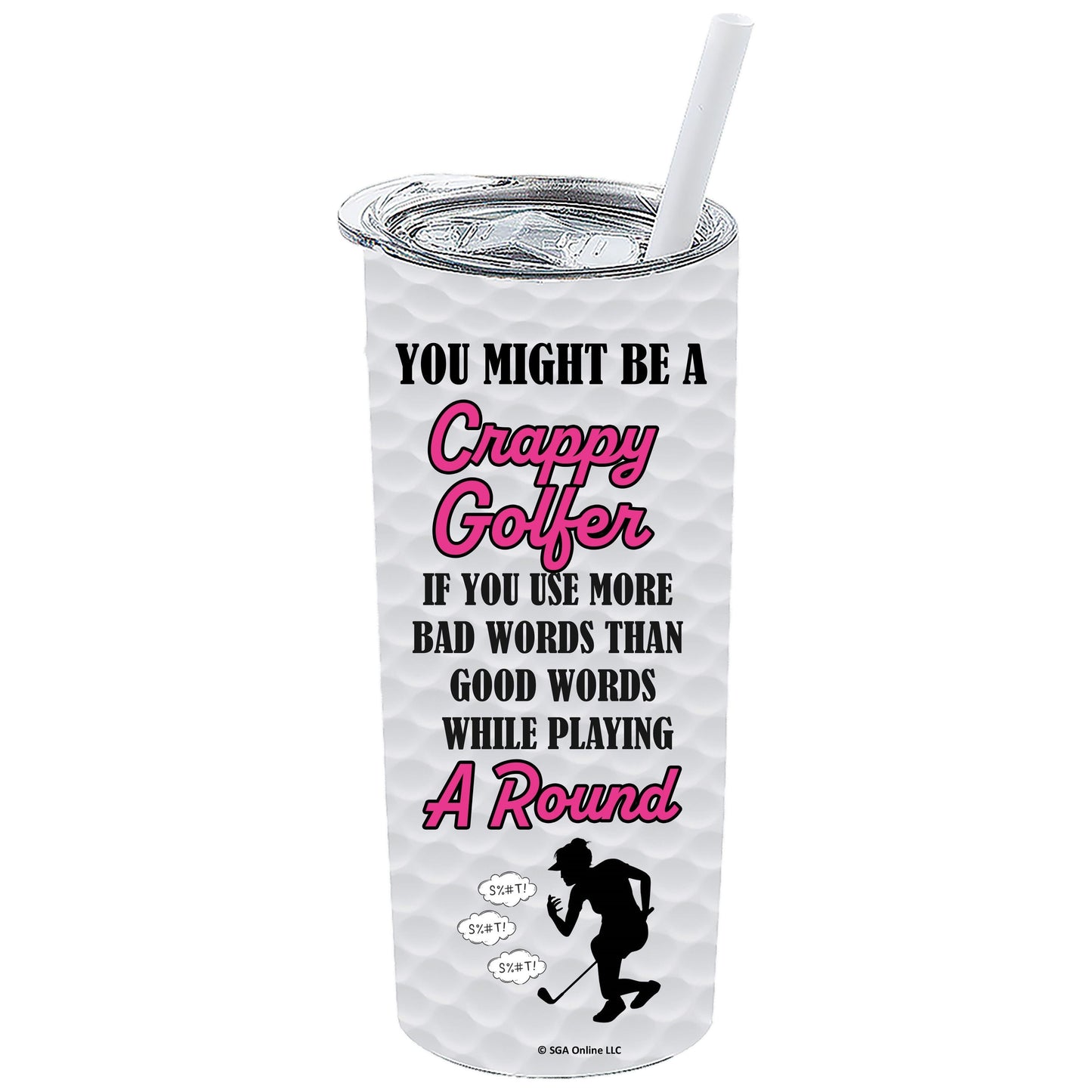 Bad Words vs Good Words Golf Ball Tumblers