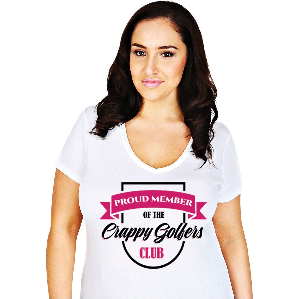 Proud Member of the Crappy Golfers Club Ladies Golf Shirts