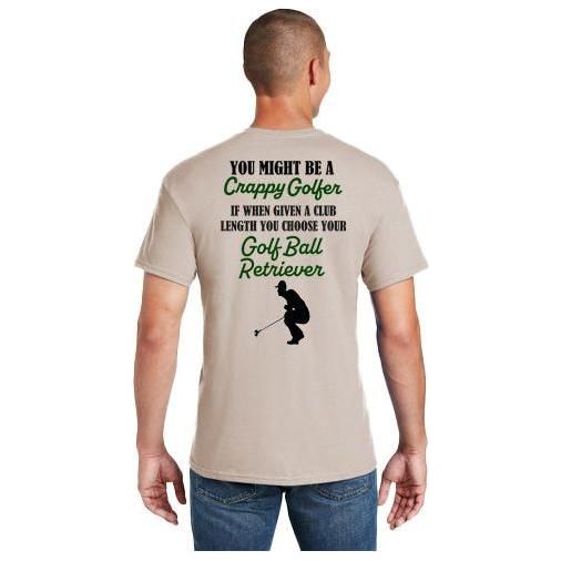 Club Length Golf Ball Retriever Crappy Golfers Club Mens T-Shirts