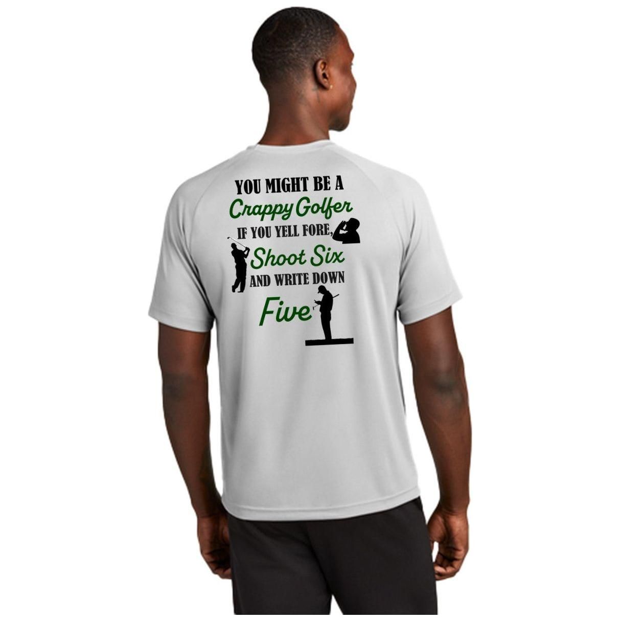 Yell Fore Shoot Six Write Down Five Mens Golf Shirt