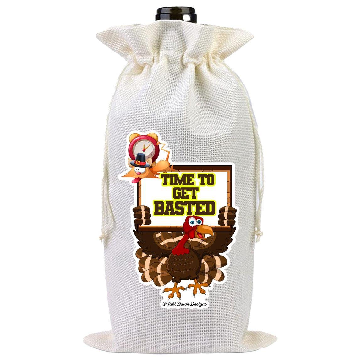 Time to Get Basted Funny Thanksgiving Gift Bag