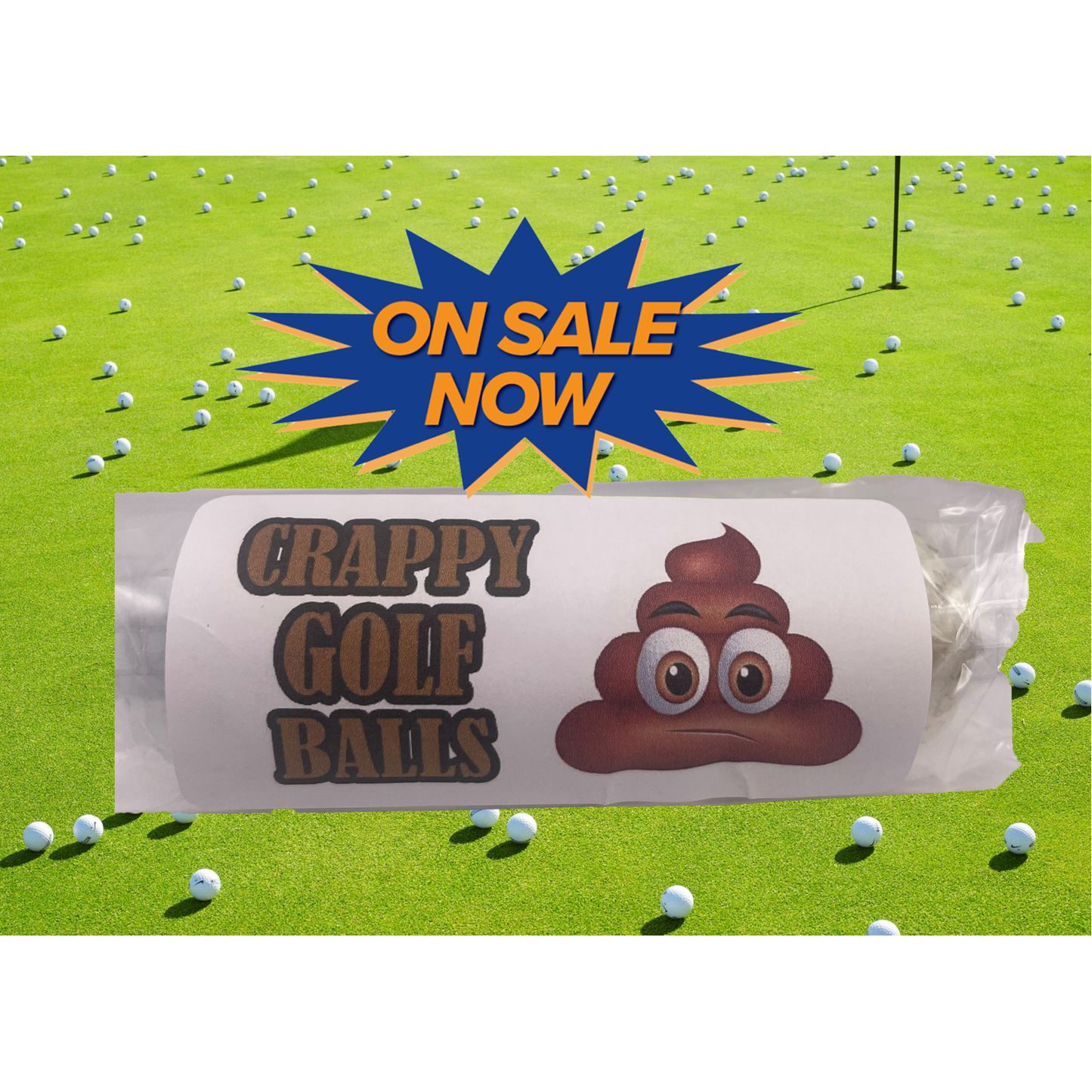 Funny Gag Gift - Set of 3 Crappy Golf Balls