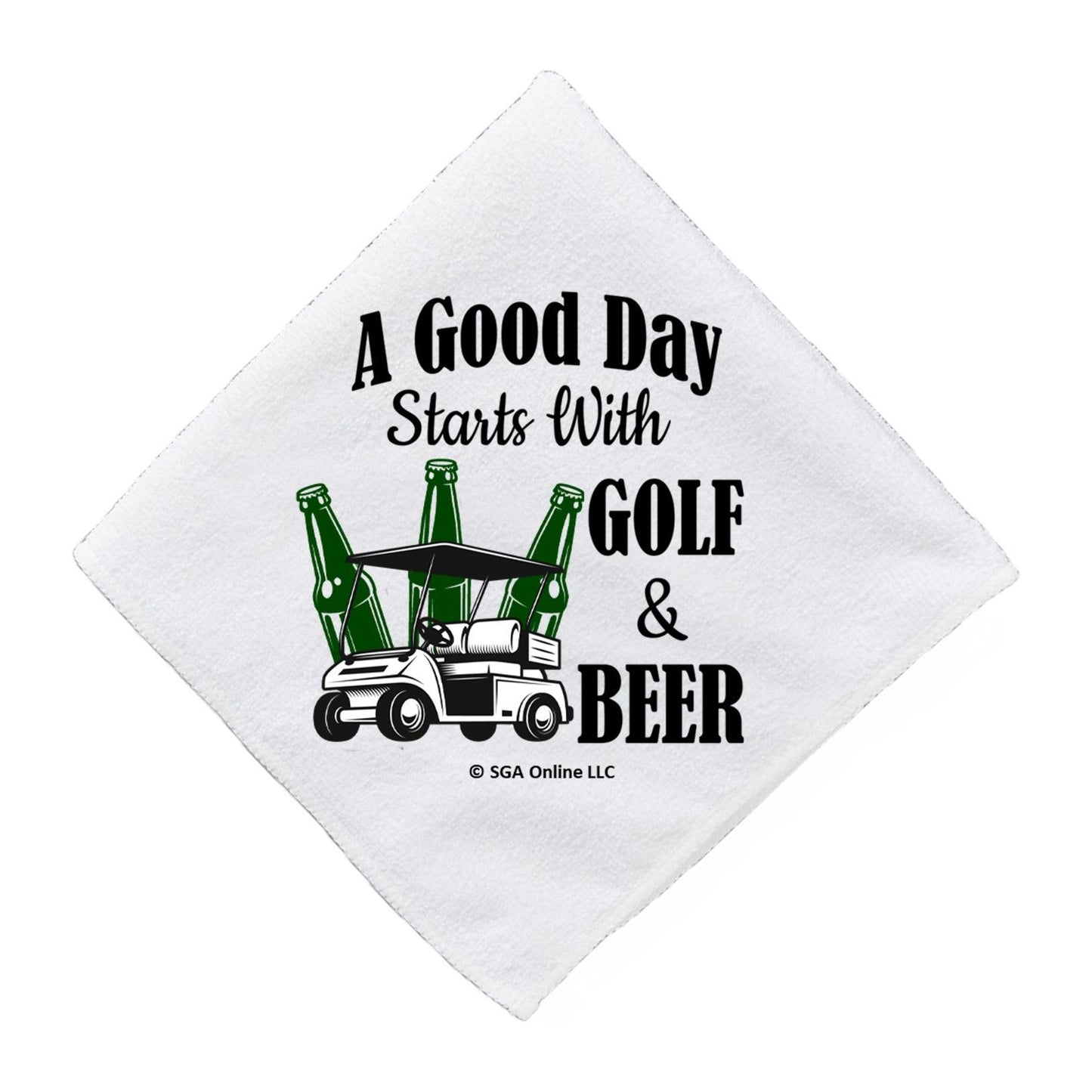 Good Day Starts with Golf and Beer - Fun Golf Towels