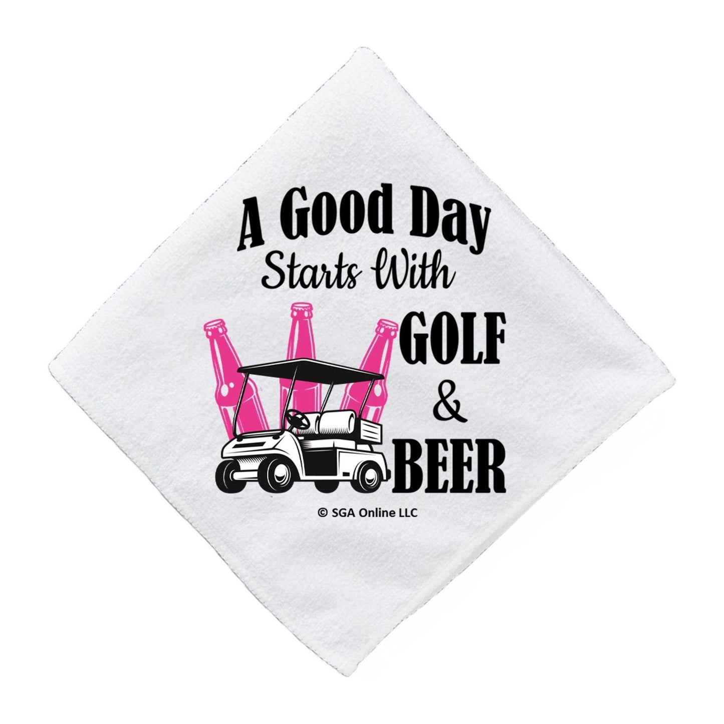 Good Day Starts with Golf and Beer - Fun Golf Towels
