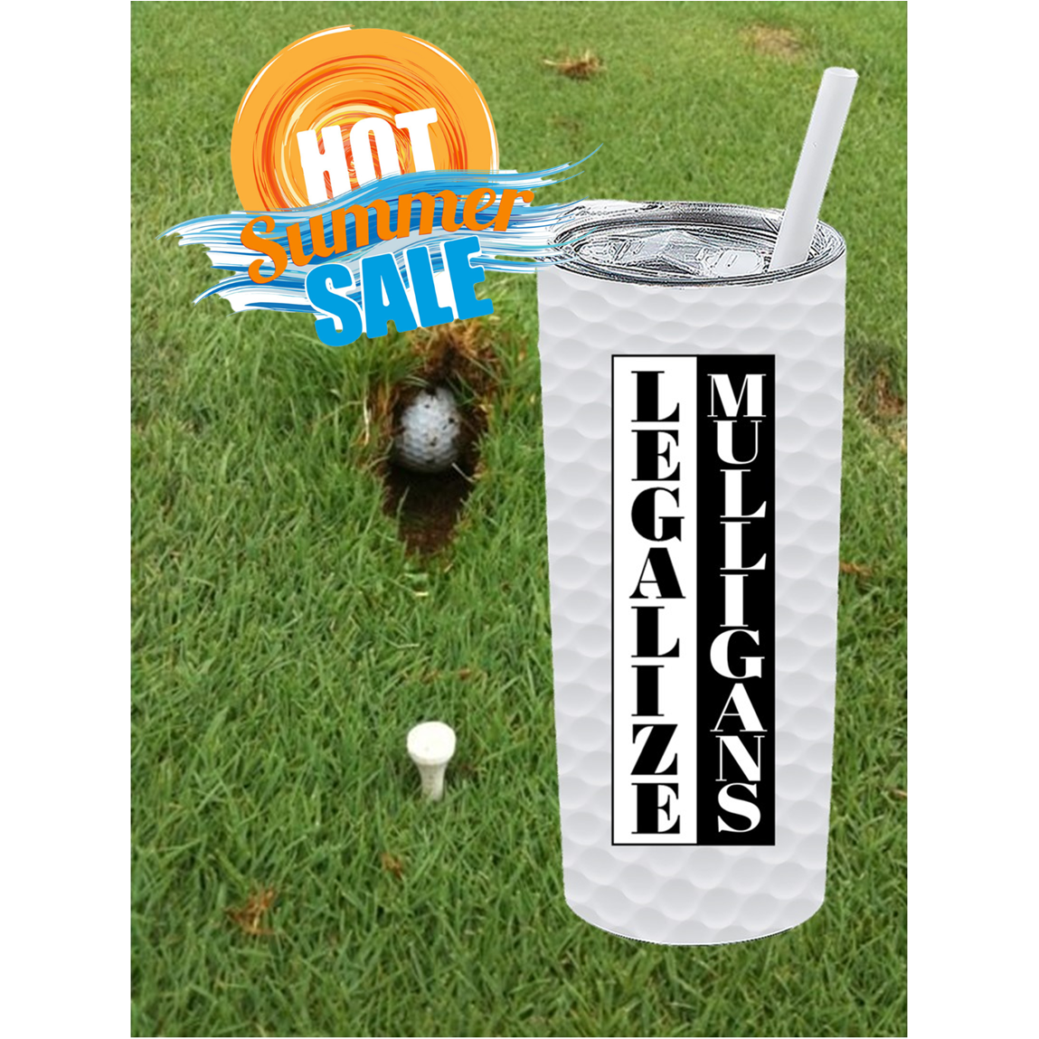 Legalize Mulligans - Golf Ball Tumbler - On Sale Now