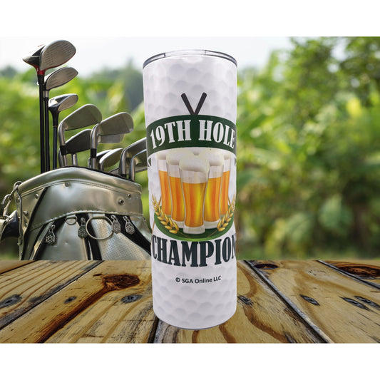 19th Hole Champion Golf Ball Tumbler
