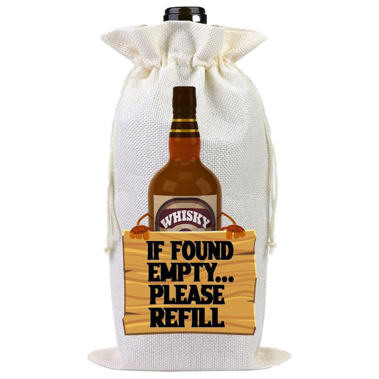 If Found Empty Please Refill, Liquor Bottle Bag