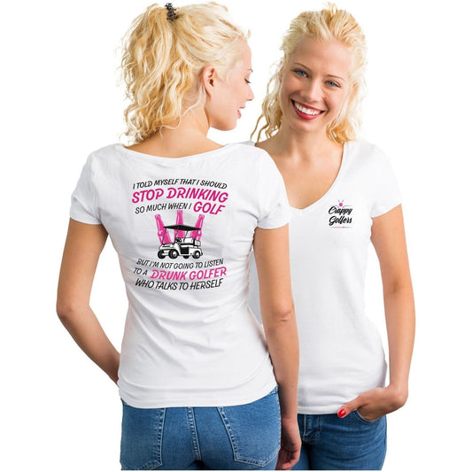 Ladies Golf Shirt - Drunk Golfer