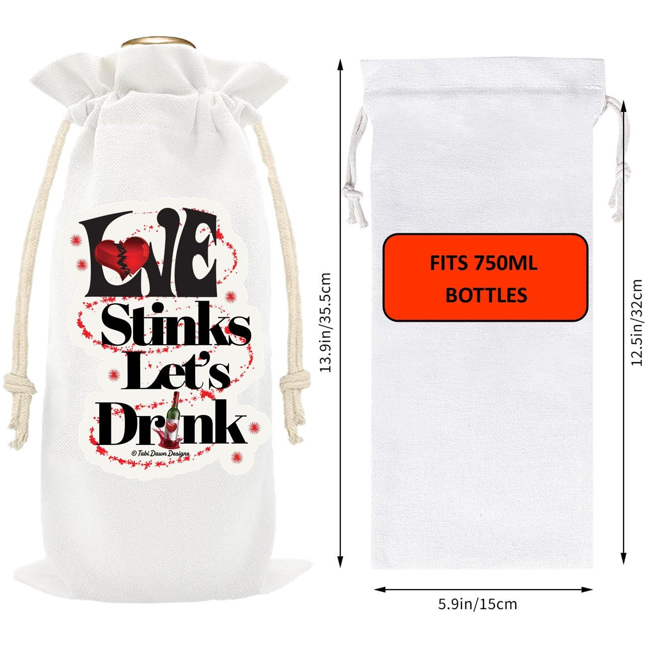 Love Stinks Lets Drink Wine Gift Bag