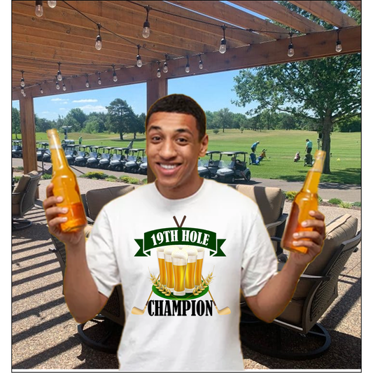 19th Hole Champion - Funny Mens Golf T-Shirt