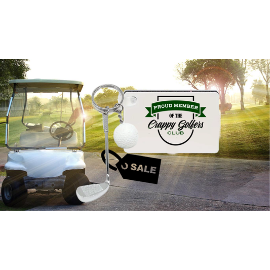 Proud Member of the Crappy Golfers Club Golf Keychain Pendant On Sale!