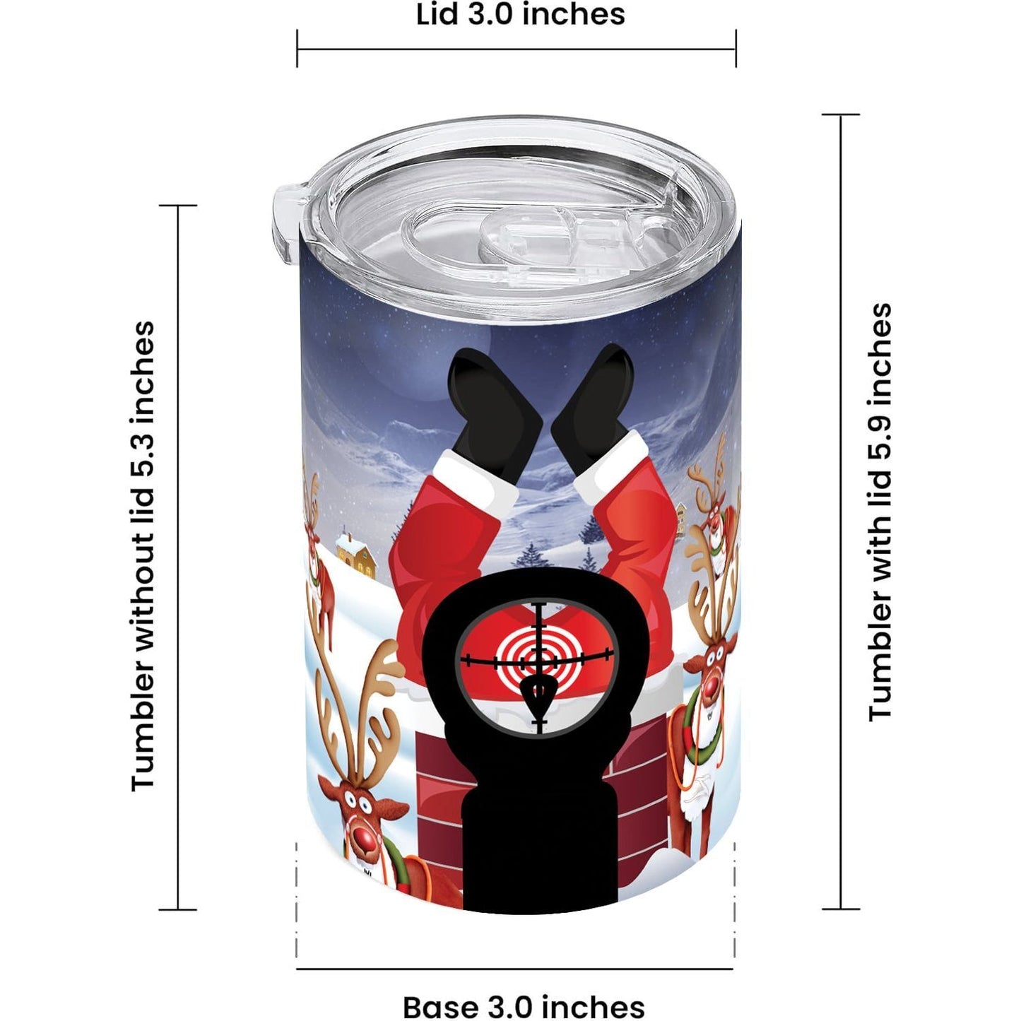 Santas in my Sight funny Holiday beverage holder for Hunters