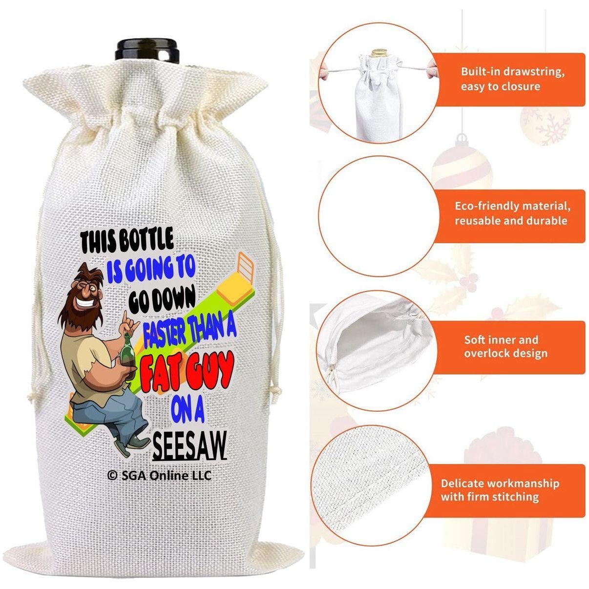 This Bottles Going Down Funny Liquor Bottle Gift Bag