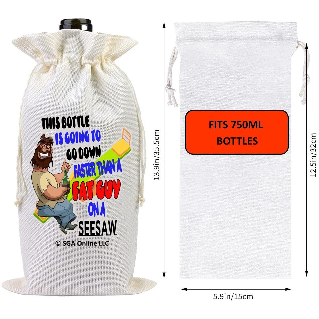 This Bottles Going Down Funny Liquor Bottle Gift Bag