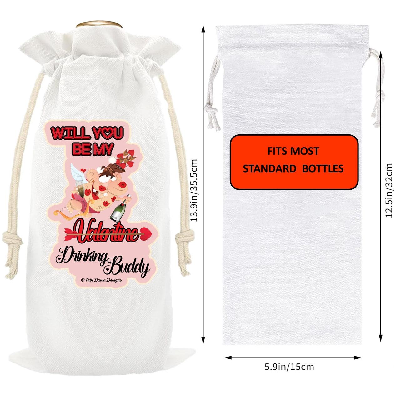 Will you be my Valentine Drinking Buddy Spirts Gift Bag