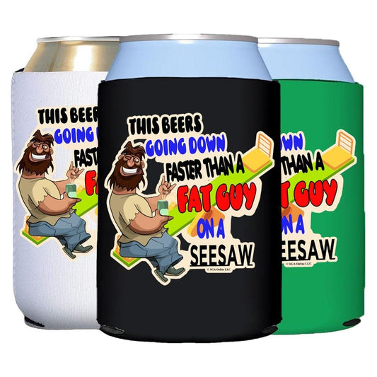Funny beer can coolers, This beers going down